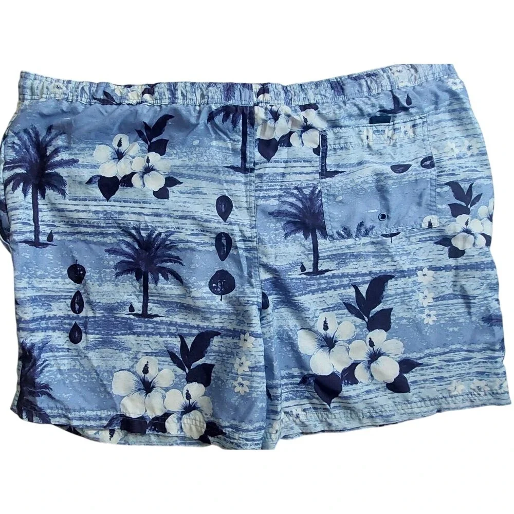 Sand n Sun‎ Men's XL (40-42) Swim Trunks Shorts, blue and white SWIMMING #230C